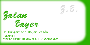 zalan bayer business card